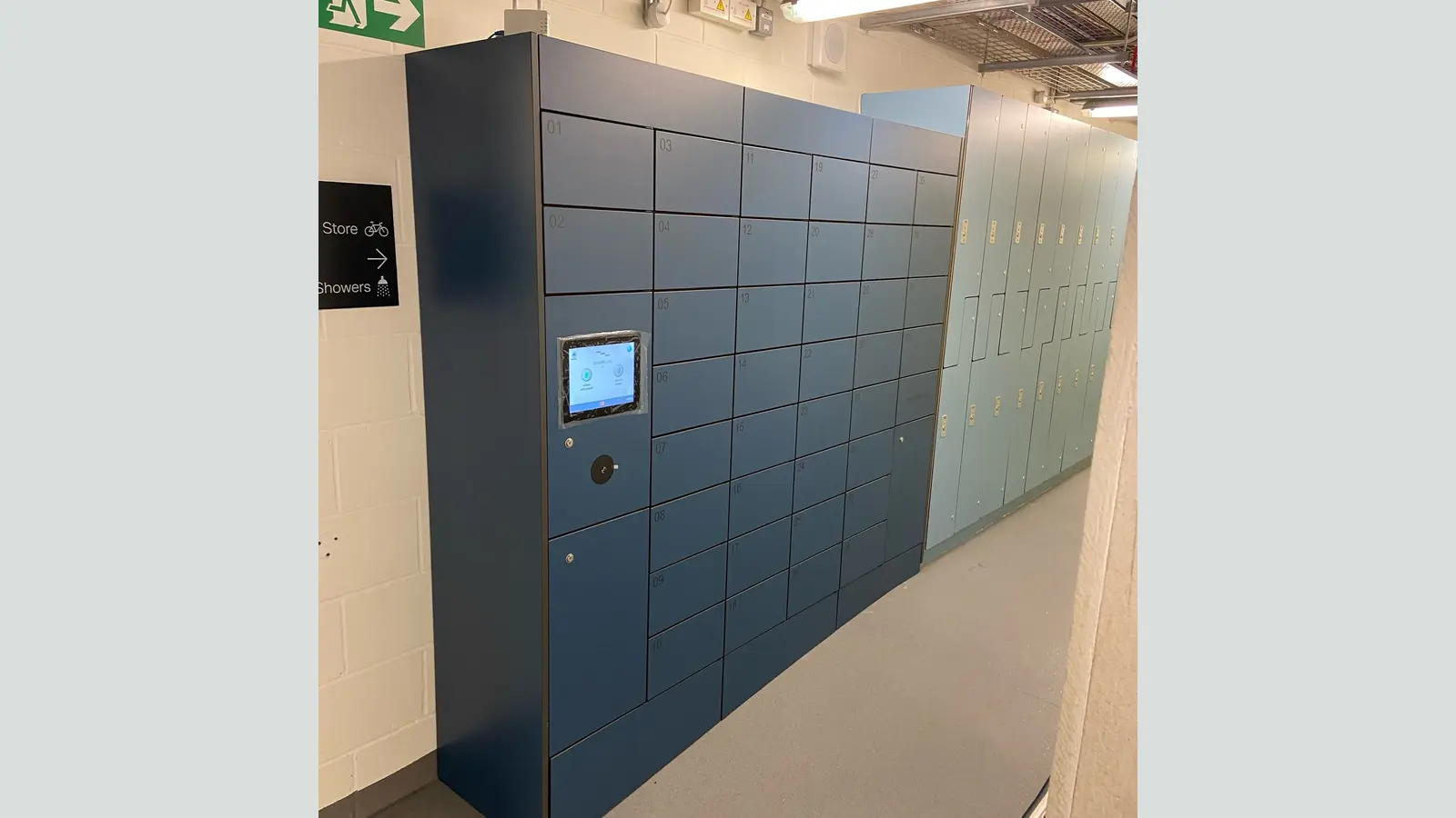Install Of Towel Distribution Lockers